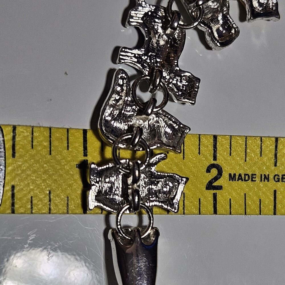 *Sale*Cat Bracelet Chain Link Magnetic Clasp Kitty Cat Kitten Calico Silver 7.5" - Picture 11 of 16
